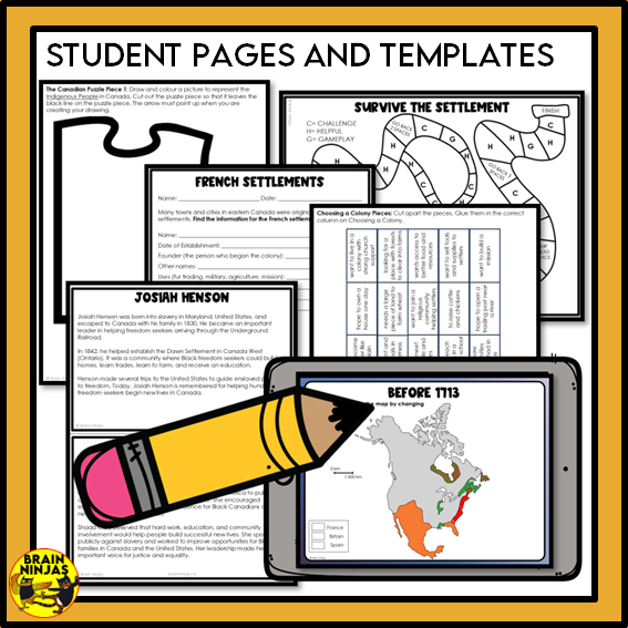 Alberta Social Studies Time and Place Unit | Paper and Digital