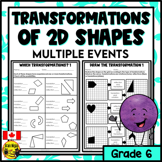 Shape Transformation Poster.pdf Transformation Worksheet New Year's Transformations Amped Up