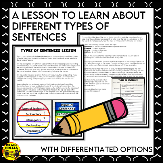 Types of Sentences Identifying and Punctuating With Halloween Theme | Paper and Digital