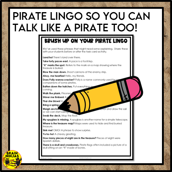 Types of Sentences Identifying and Punctuating With Pirate Theme | Paper and Digital