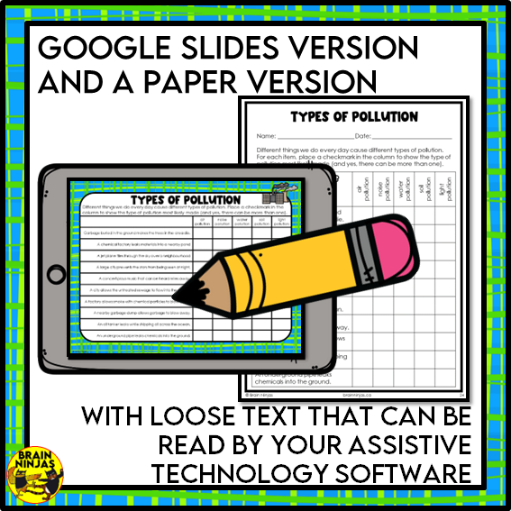 Types of Waste Lesson and Activities | Paper and Digital