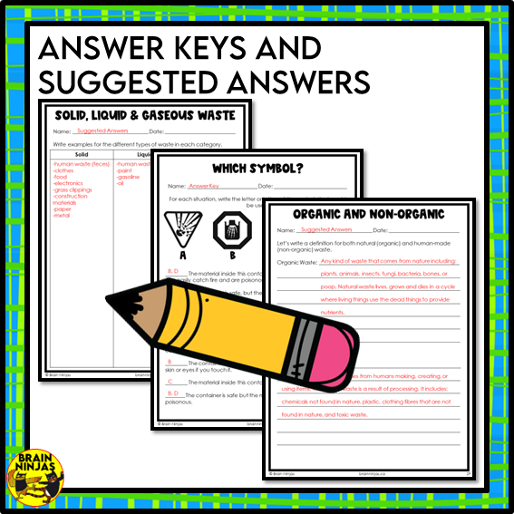 Types of Waste Lesson and Activities | Paper and Digital