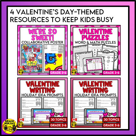 Valentines Day Puzzles and Busy Work | Paper and Digital