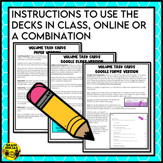 Volume of Rectangular Prisms Math Task Cards | Paper and Digital | Grade 5 Grade 6