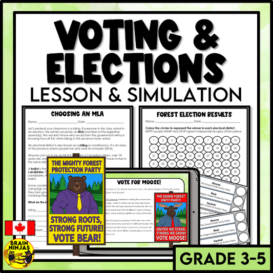 Voting and Elections Grade 3 Social Studies | Paper and Digital