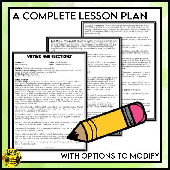 Voting and Elections Grade 3 Social Studies | Paper and Digital