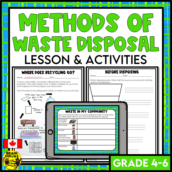 Methods of Waste Disposal Lesson and Activities | Paper and Digital