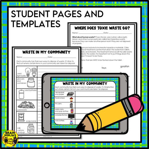 Methods of Waste Disposal Lesson and Activities | Paper and Digital