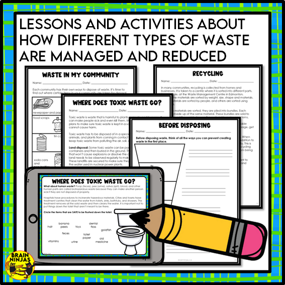 Methods of Waste Disposal Lesson and Activities | Paper and Digital