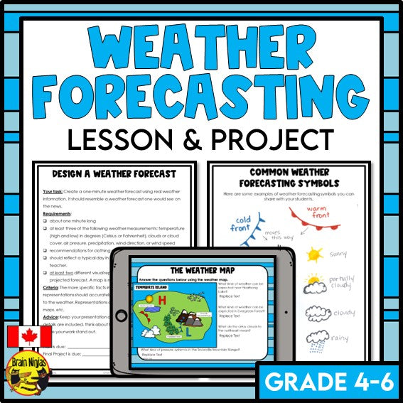 Design a Weather Forecast Lesson and Activity | STEM Challenge | Paper and Digital