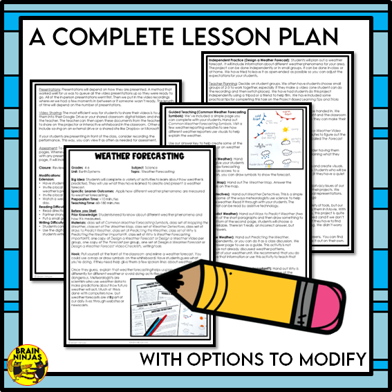 Design a Weather Forecast Lesson and Activity | STEM Challenge | Paper and Digital