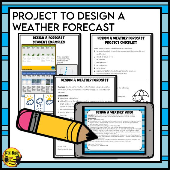 Design a Weather Forecast Lesson and Activity | STEM Challenge | Paper and Digital