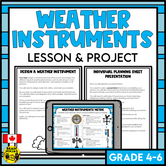 Weather Instruments Lessons and Activities STEM Challenge | Paper and Digital