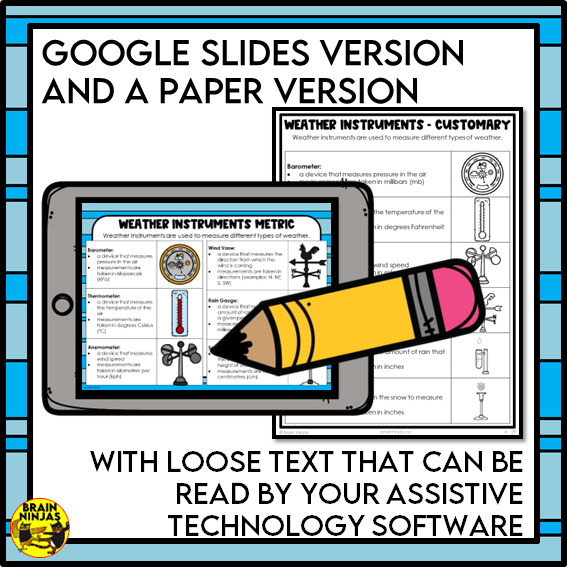 Weather Instruments Lessons and Activities STEM Challenge | Paper and Digital