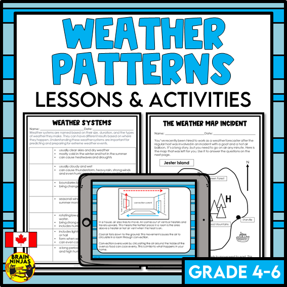 Weather Patterns and Climate Lessons Paper and Digital – brainninjas