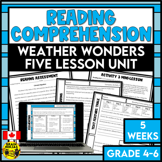 Weather Wonders Reading Comprehension Activities | Paper and Digital