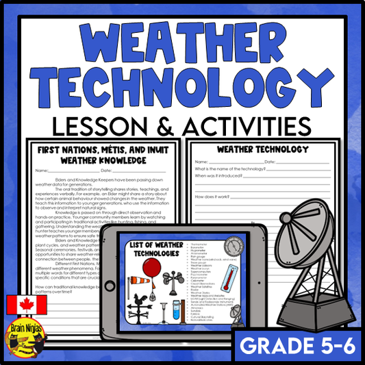 Modern and Historic Weather Tracking Technology Lesson and Activities | Paper and Digital