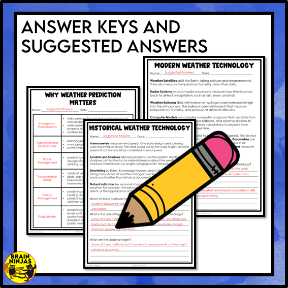 Modern and Historic Weather Tracking Technology Lesson and Activities | Paper and Digital