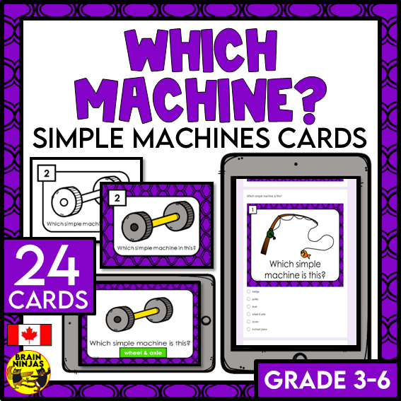 Name the Simple Machine Task Cards | Paper and Digital