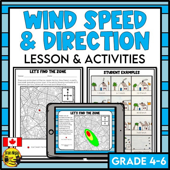 Wind Speed and Direction Weather Lesson | Paper and Digital
