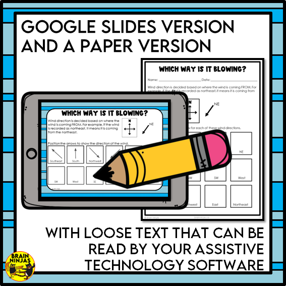 Wind Speed and Direction Weather Lesson | Paper and Digital