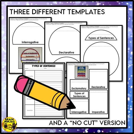 Types of Sentences Identifying and Punctuating With Winter Theme | Paper and Digital