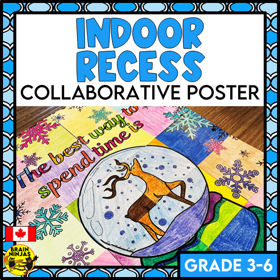 Winter Collaborative Poster for Indoor Recess Christmas | Paper