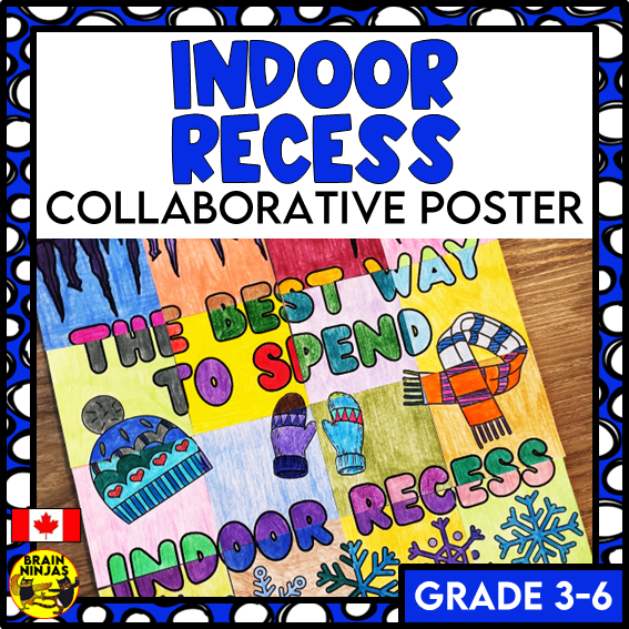 Winter Collaborative Poster for Indoor Recess or a Snowy Day | Paper