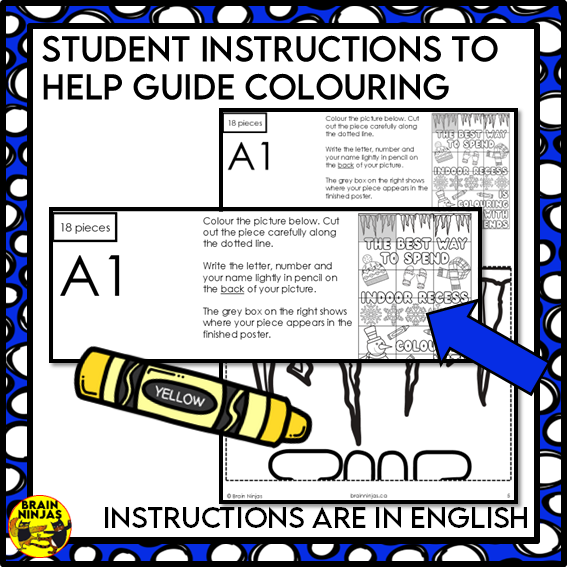 Winter Collaborative Poster for Indoor Recess or a Snowy Day | Paper