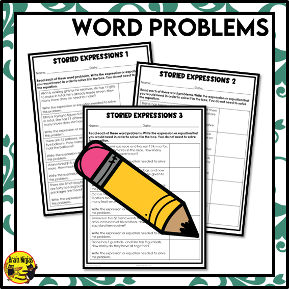 Writing Expressions and Equations With Variables Math Worksheets | Paper | Grade 4