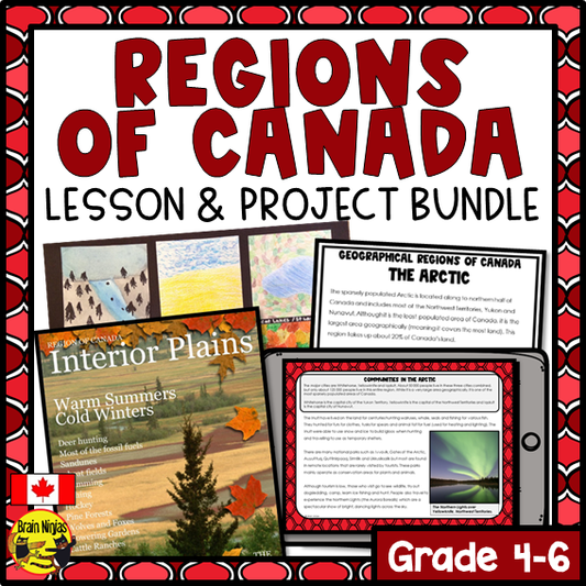 Canada Regions Project Bundle | Paper and Digital