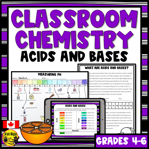 Chemistry Lessons Acids and Bases | Paper and Digital