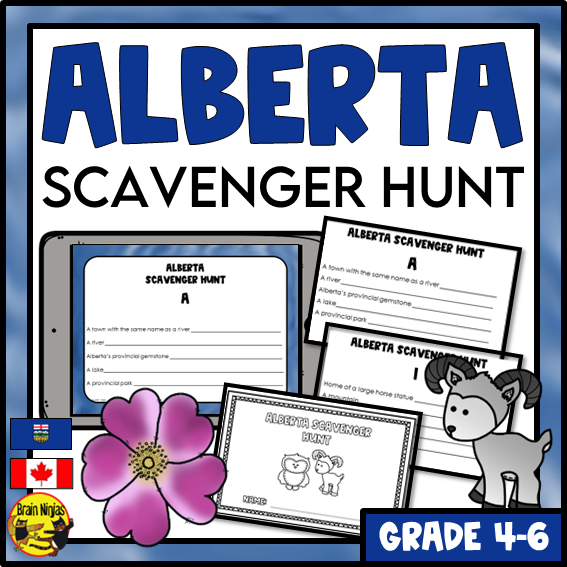 Alberta Geography Scavenger Hunt | Paper and Digital