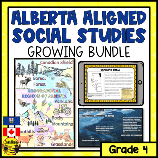 Alberta Grade 4 Social Studies Bundle | Paper and Digital