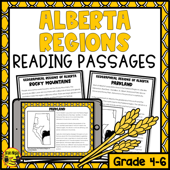Alberta Regions Reading Passages | Paper and Digital