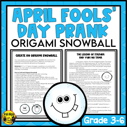 Free April Fools' Day Prank | Origami Snowball