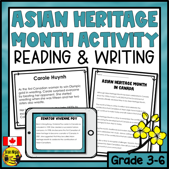Asian Heritage Month In Canada Activity | Paper and Digital