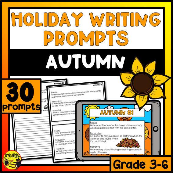 Autumn Writing Prompts | Paper and Digital