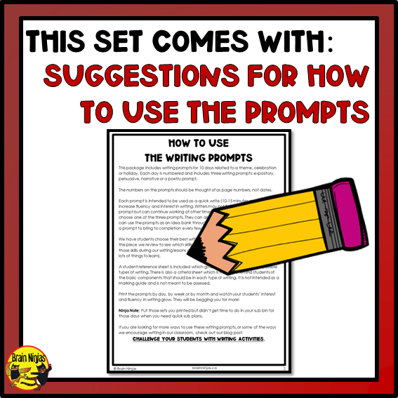 Back to School Writing Prompts | Paper and Digital