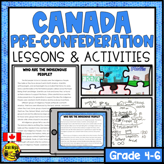 Canadian History Lessons | People Before Confederation | Paper and Digital
