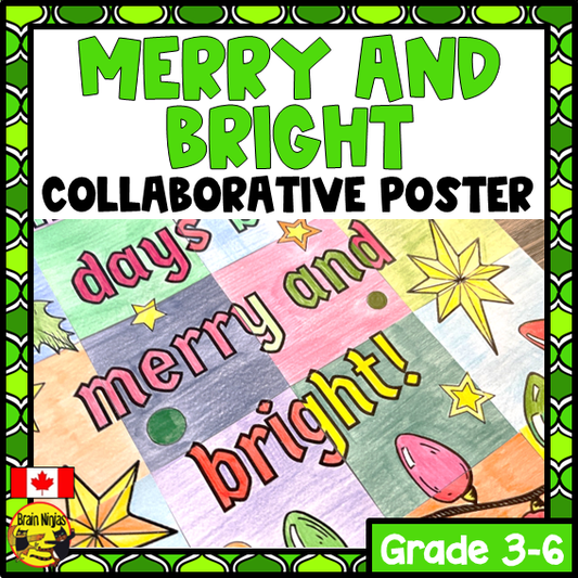 Christmas Collaborative Poster | Paper | Merry and Bright