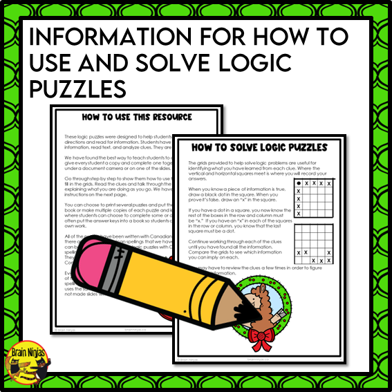 Christmas Logic Puzzles | Paper and Digital