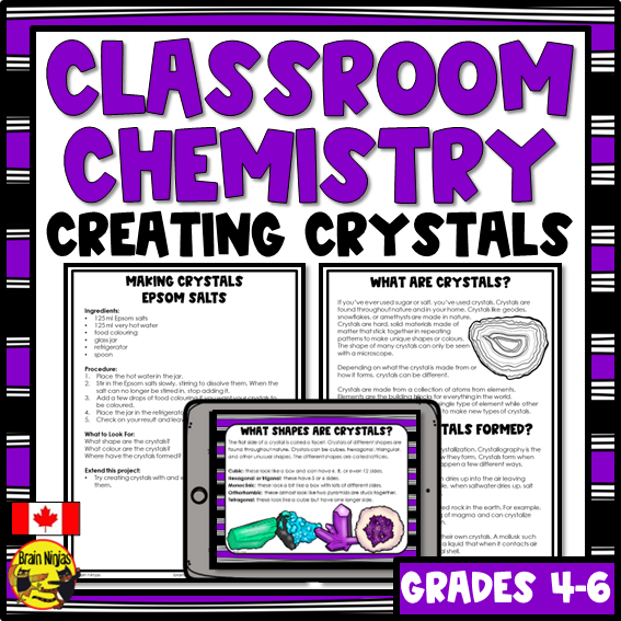 Chemistry Lessons | Crystals | Paper and Digital