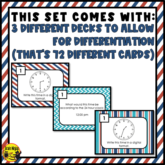 12 and 24 Hour Clocks Math Task Cards | Paper and Digital | Grade 4