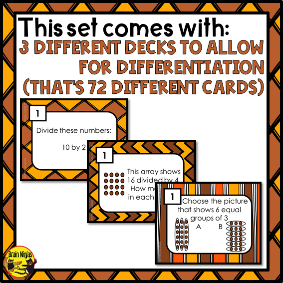 Division Math Task Cards | Paper and Digital | Grade 3