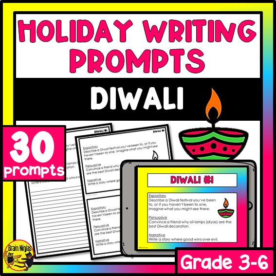 Diwali Writing Prompts | Paper and Digital