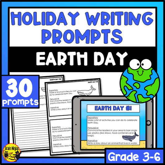Earth Day Writing Prompts | Paper and Digital