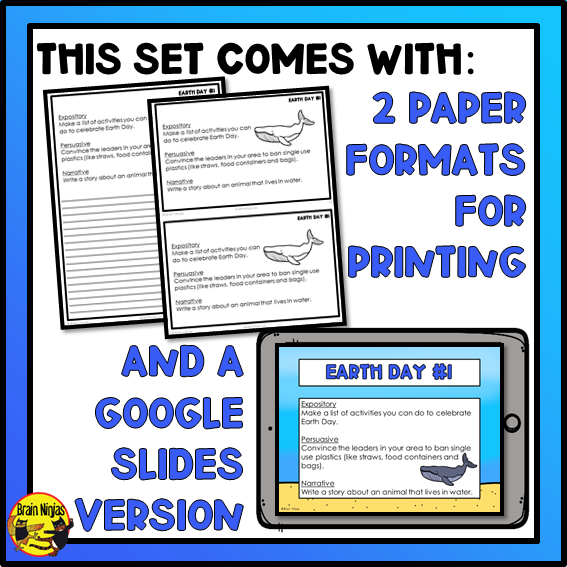 Earth Day Writing Prompts | Paper and Digital