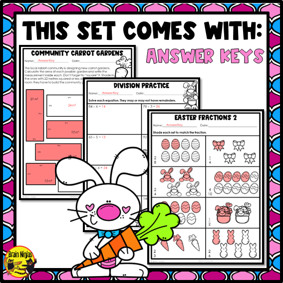 Easter Math Worksheets | Numbers to 10 000 | Paper