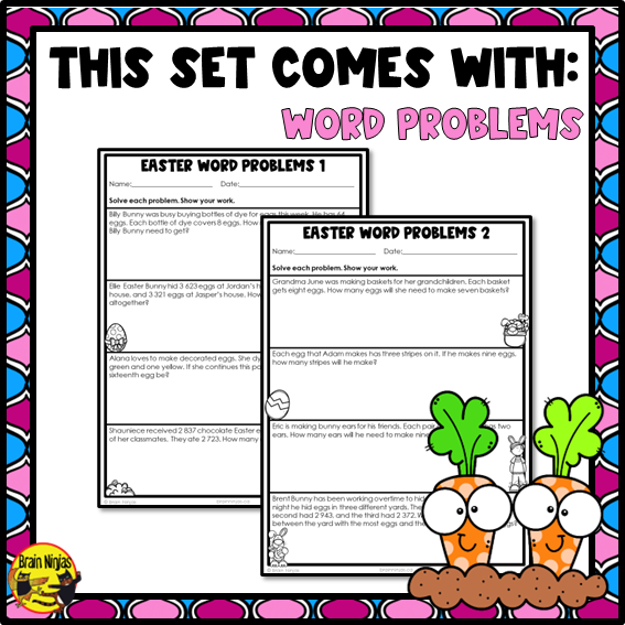 Easter Math Worksheets | Numbers to 1 000 000 | Paper